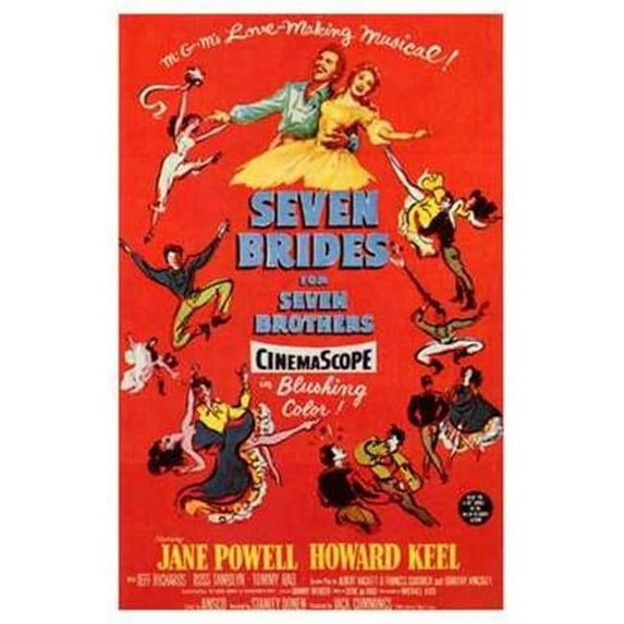 Pop Culture Graphics MOV197120 Seven Brides for Seven Brothers Movie Poster, 11 x 17