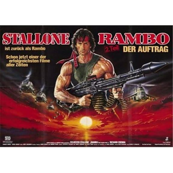 Rambo First Blood Part 2 Movie Poster (17 x 11)