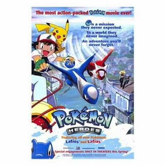 Pop Culture Graphics MOV209844 Pokemon Heroes Movie Poster, 11 x 17