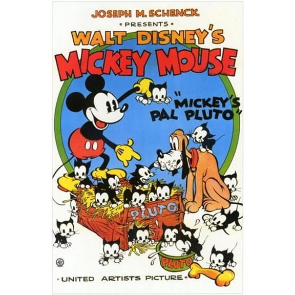 Pop Culture Graphics MOV250243 Mickeys Pal Pluto Movie Poster, 11 x 17