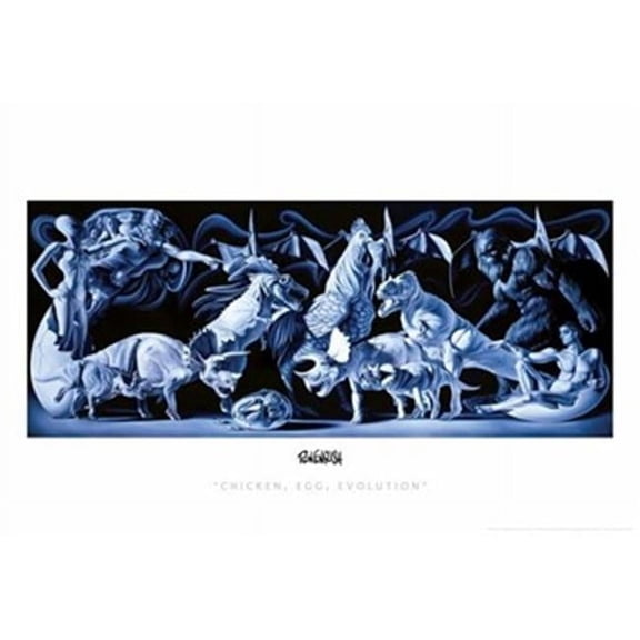 Pop Culture Graphics MOV402563 Chicken Egg Evolution Movie Poster, 17 x 11