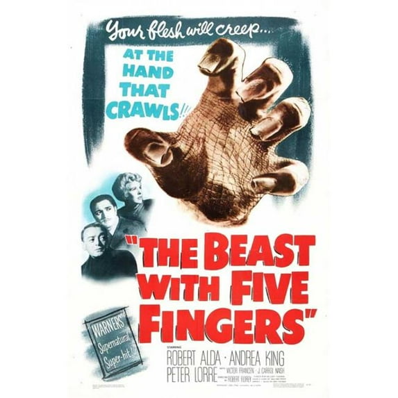 Pop Culture Graphics MOVAB65063 The Beast with Five Fingers Movie Poster Print, 27 x 40