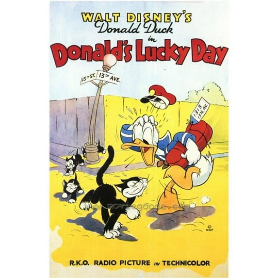 Pop Culture Graphics MOVAF9295 Donalds Lucky Day Movie Poster Print, 27 x 40
