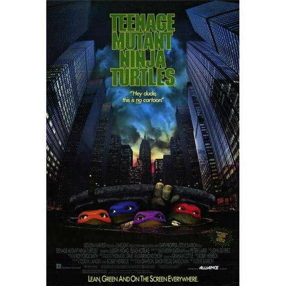 Pop Culture Graphics MOVAF9318 Teenage Mutant Ninja Turtles - The Movie Movie Poster Print, 27 x 40