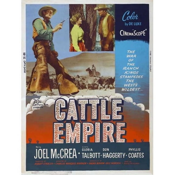 Pop Culture Graphics MOVCB32460 Cattle Empire Movie Poster, 11 x 17
