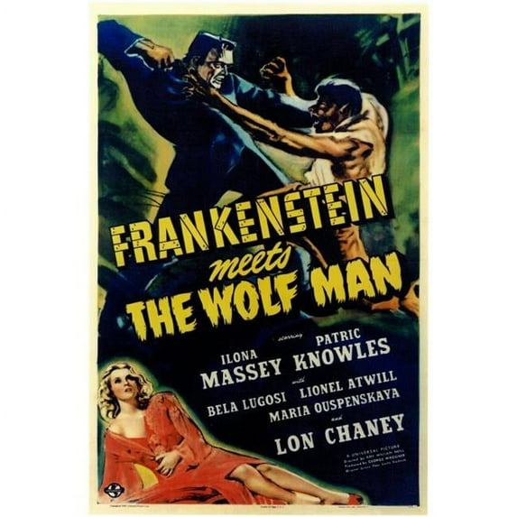 Pop Culture Graphics MOVCC2879 Frankenstein Meets the Wolfman Movie Poster, 11 x 17
