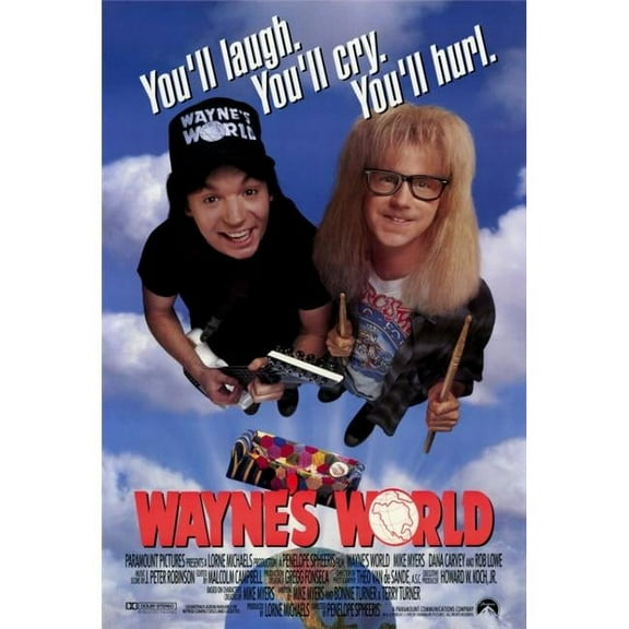Pop Culture Graphics MOVCF0328 Waynes World Movie Poster Print, 27 x 40