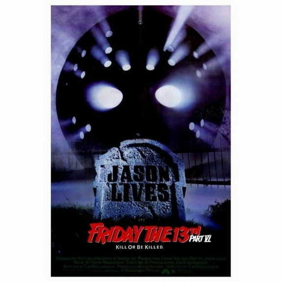 Pop Culture Graphics MOVCF3436 Friday The 13th Part 6 - Jason Lives Movie Poster Print, 27 x 40