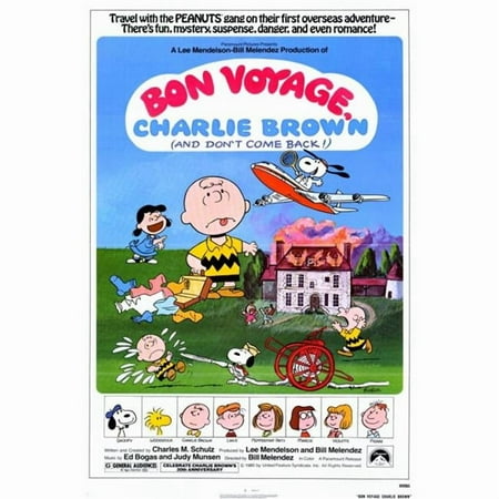 Pop Culture Graphics MOVCF4425 Bon Voyage Charlie Brown Movie Poster Print, 27 x 40