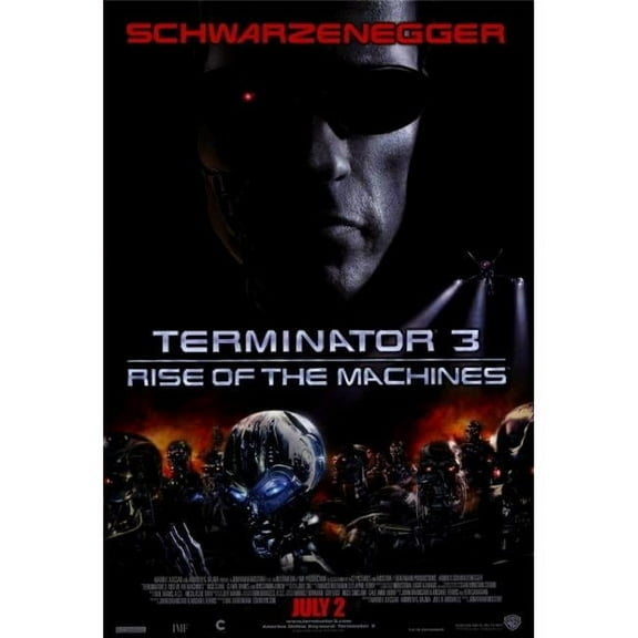 Pop Culture Graphics MOVCF7410 Terminator 3 - Rise of The Machines Movie Poster Print, 27 x 40
