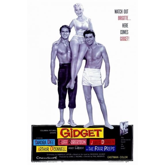 Pop Culture Graphics MOVEF3183 Gidget Movie Poster Print, 27 x 40