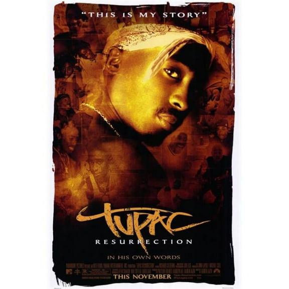 Pop Culture Graphics MOVEF5421 Tupac - Resurrection Movie Poster Print, 27 x 40