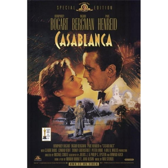 Pop Culture Graphics MOVGF2194 Casablanca Movie Poster Print, 27 x 40