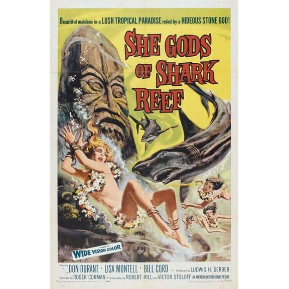 Pop Culture Graphics MOVIB50210 She Gods of Shark Reef Movie Poster Print, 27 x 40