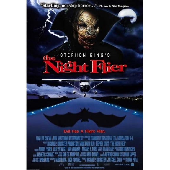 Pop Culture Graphics MOVIB53984 Stephen Kings The Night Flier Movie Poster Print, 27 x 40