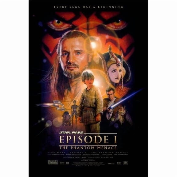 Pop Culture Graphics Star Wars - Episode I-The Phantom Menace, 3D Movie Poster Print, 27 x 40