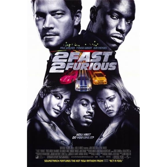 Pop Culture Graphics MOVIG6805 2 Fast 2 Furious Movie Poster Print, 27 x 40