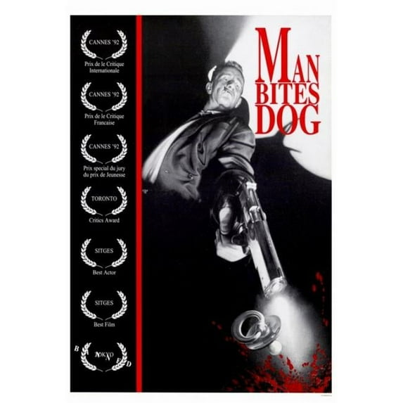 Pop Culture Graphics Man Bites Dog Movie Poster Print - 27 x 40