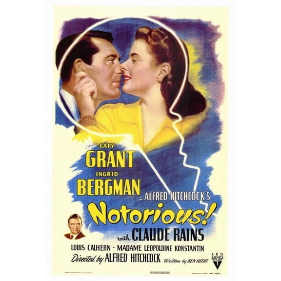 Pop Culture Graphics  Notorious Movie Poster Print - 27 x 40
