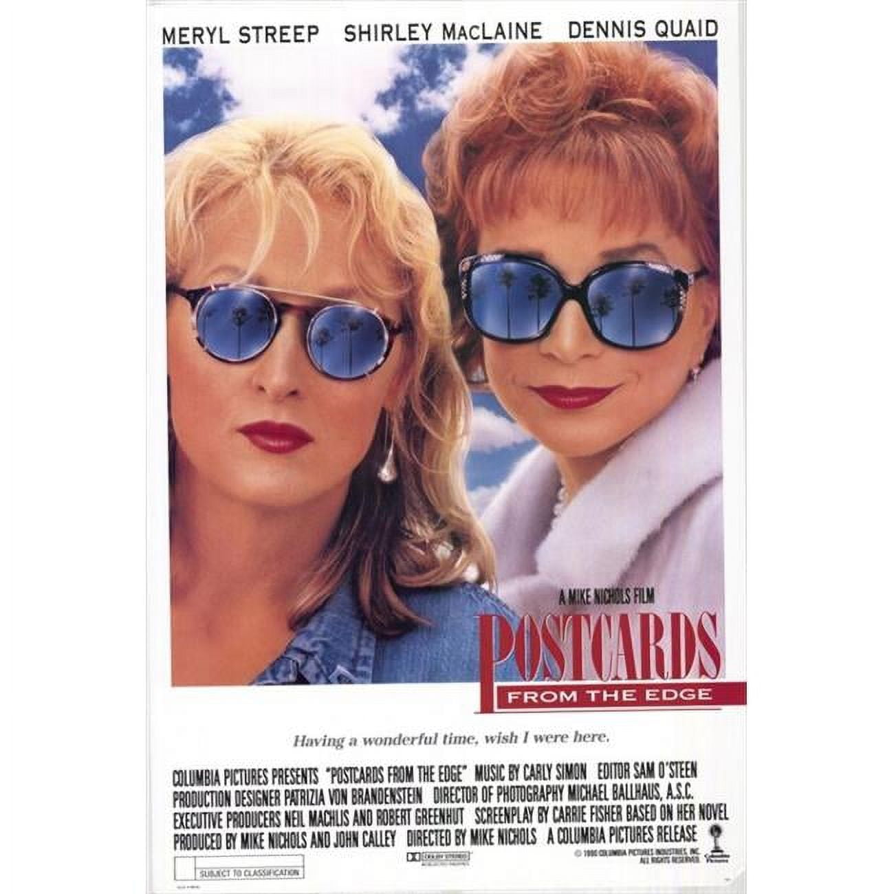 Pop Culture Graphics Postcards From The Edge Movie Poster Print, 27 x