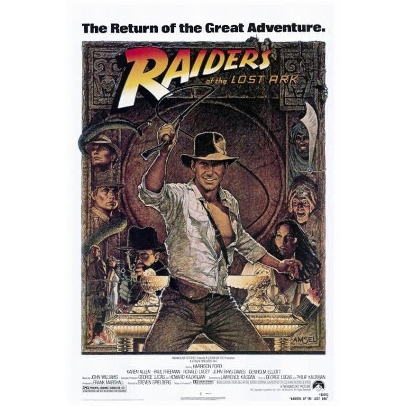Pop Culture Graphics Raiders of The Lost Ark Movie Poster Print, 27 x