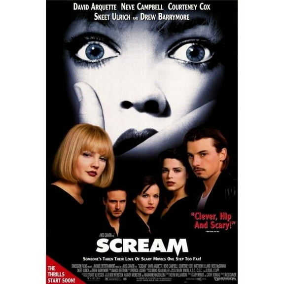 Pop Culture Graphics  Scream Movie Poster Print, 27 x 40