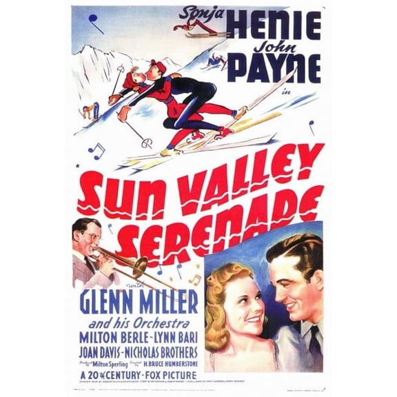 Pop Culture Graphics  Sun Valley Serenade Movie Poster Print - 27 x 40