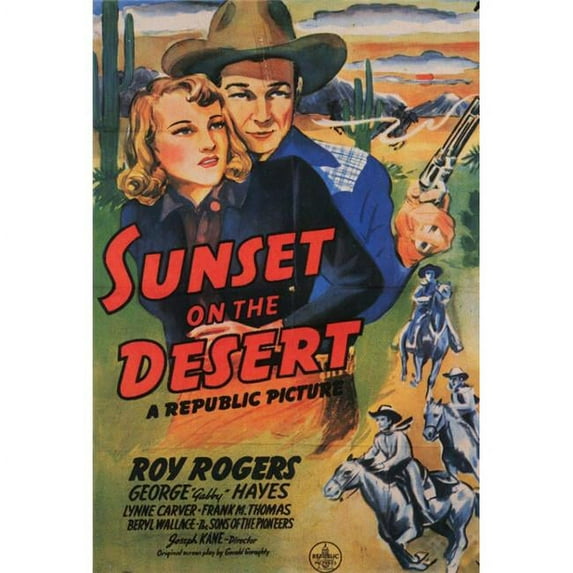 Pop Culture Graphics Sunset On The Desert Movie Poster Print - 27 x 40