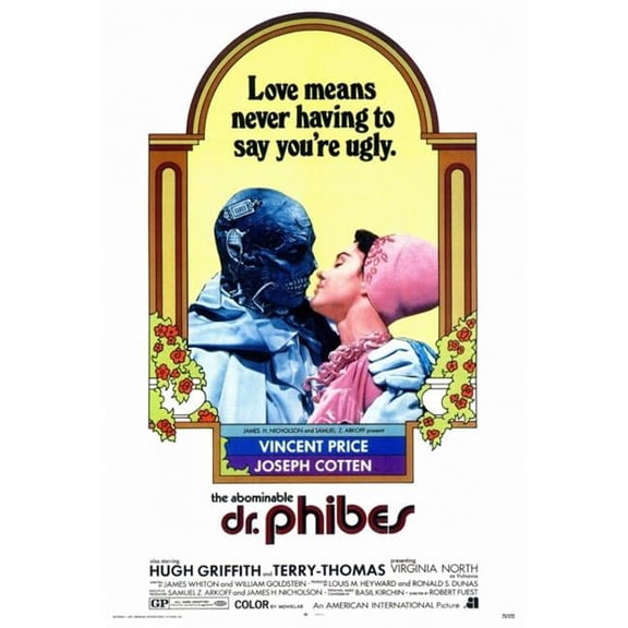 Pop Culture Graphics  The Abominable Dr. Phibes Movie Poster Print - 27 x 40