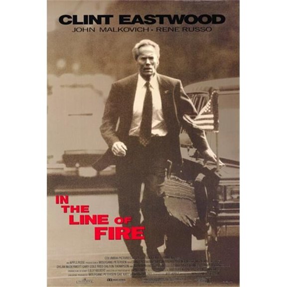 Pop Culture Graphics in the Line of Fire Movie Poster 11 x 17