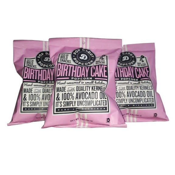 Pop Daddy Popcorn-Birthday Cake 2oz-3pk