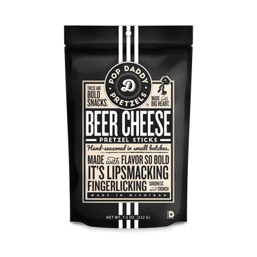 Pop Daddy Pretzels Beer Cheese Flavored Pretzels (7.5oz) non GMO