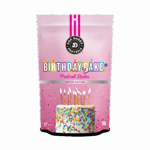 Pop Daddy Pretzels Birthday Cake Flavored Pretzel Sticks 7.5 oz - 2 Pack