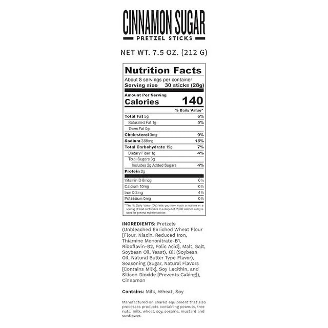 Pop Daddy Pretzels Cinnamon Sugar, 3 Ounce, 15 Per Case
