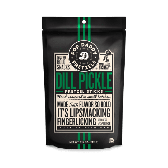 Pop Daddy Pretzels Dill Pickle Flavored Pretzel Sticks 7.5 oz