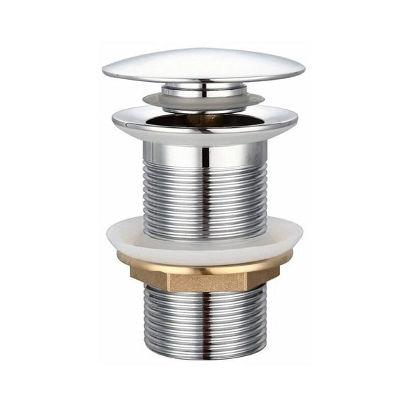 Bathroom Sink Drain Pop Up Stopper, Features Polished Chrome Finish And Click Clack Waste For Seamless Water Control, Includes Detachable Catch Basket For Hygiene, Easy