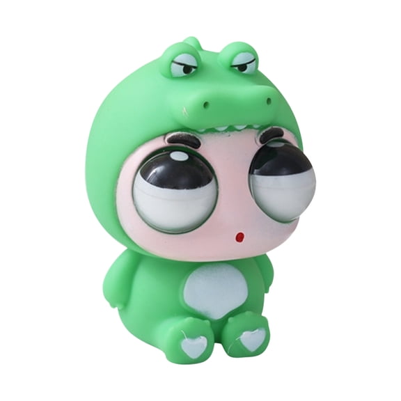 Pop-Eye Animal Squishy Fidget Toys for Adults, Soft TPR Silicone Tactile Gadget, Dinosaur Rabbit Insect Squeeze Accessory, Slow Rebound Desktop Decor, Portable Hand Sensory Office Tool Multi Styles