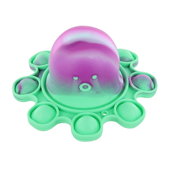 Pop Fidget Toy Aqua Octopus 8-Button Silicone Bubble Popping Game