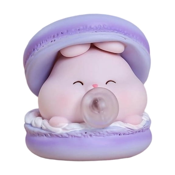 Pop It Fidget Toy Macaron Ornament Cute Creative Rubber-Moulded Craft Gift Therapeutic Cartoon-Themed Stress-Relief Toy In Pale Purple - 1Pc, Fidget Toy For Stress Relief, Desktop