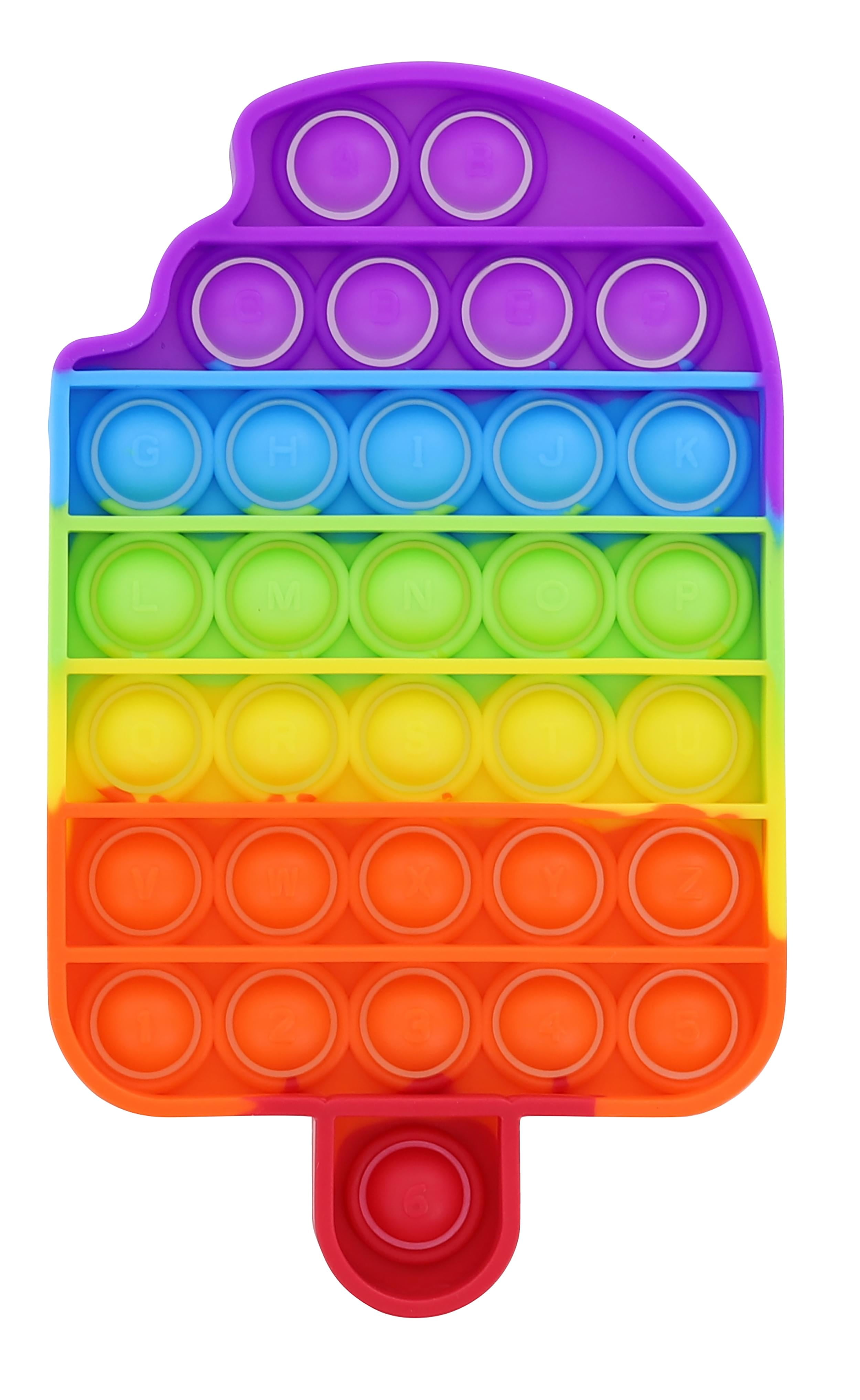Rainbow Bubble Popper Shapes, Set of 3, Pop It Sensory Fidget Toys, St ·  Art Creativity