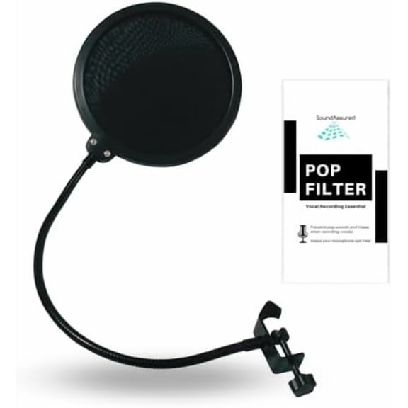 Pop Filter For Studio Microphone, Pop Shield Mic Wind Screen For Better Vocal Recordings