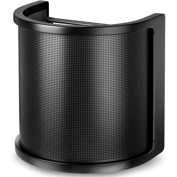 Pop Filter, [Upgraded Three Layers] Metal Mesh & Foam & Etamine Layer Microphone Windscreen Cover Handheld Mic Shield Mask,Microphone Accessories for Vocal Recording,Youtube videos,Streaming