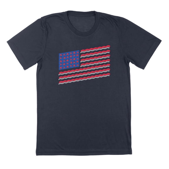 Pop Flag Humor Graphic Navy Mens T-Shirt