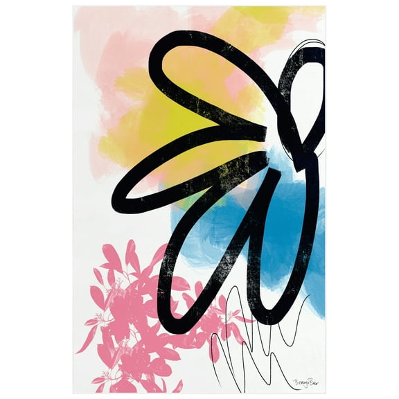 Pop Flower II Washable Art Area Rug size 5'x8', Power-loomed, Heavenly Softness with Non-Slipping Backing