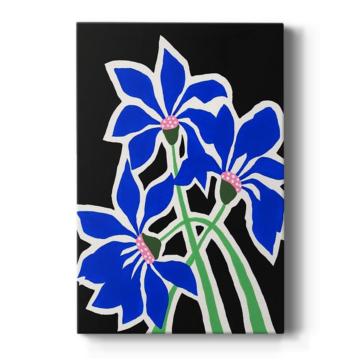 Pop Flowers IV Premium Gallery Wrapped Canvas - Ready to Hang