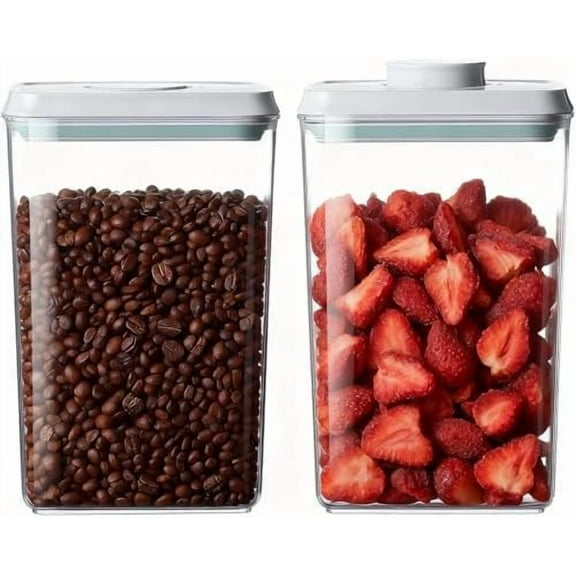 Pop Food Storage Containers Set Airtight Food Storage Containers with Pop Lids, Kitchen Pantry Organization and Storage, BPA Free, 2 x 2.8Qt