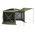 thumbnail image 1 of Pop Up Gazebo Screen Tent 12x12 ft Large 6 Sided Camping Canopy with Removable Top Carry Bag Quick Set Bite Proof Sun Shelter for 8 10 People Backyard Patio Green, 1 of 6