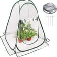 thumbnail image 1 of Pop up Greenhouse Cover, Transparent PVC Mini Small Grow Plant House Tent, Gardening Flowerpot Warm Room Backyard Flower Shelter for Indoor Outdoor (27"x27"x31"), 1 of 4
