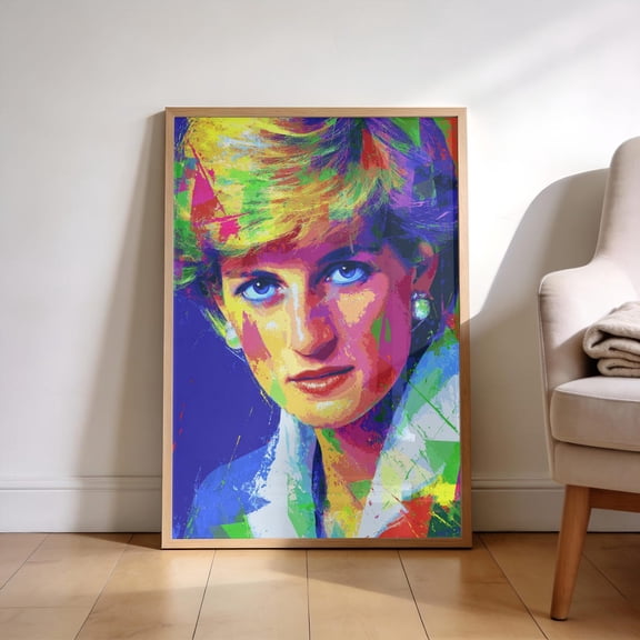Pop Icon Colourful Royal Portrait Bold Modern Fashion Artwork Poster Unframed Paper Print