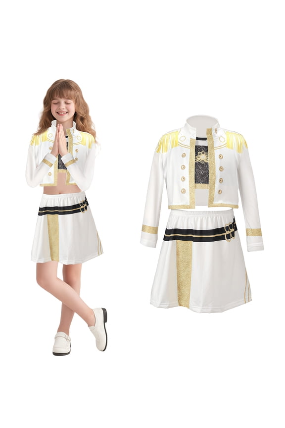 Pop Idol Cosplay Costume,Demonic Hunter Girls' Group Style Children's Stage Costume for Halloween Themed Parties